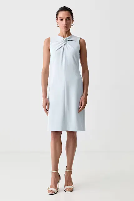 Платье мини с декольте Calvin Klein, синий