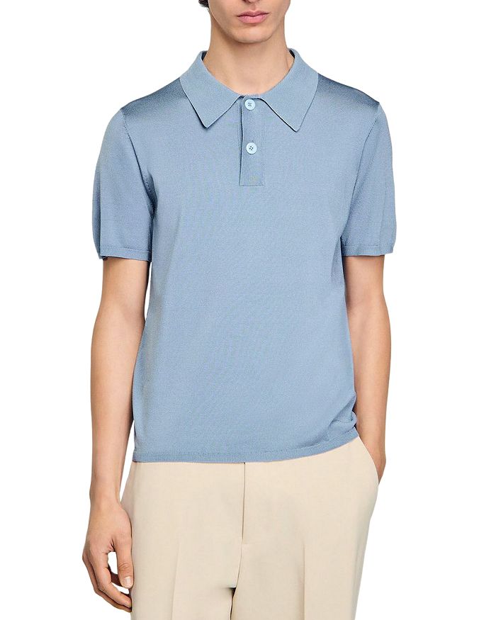 

Поло Pablo Slim Fit вязаное Sandro, синий