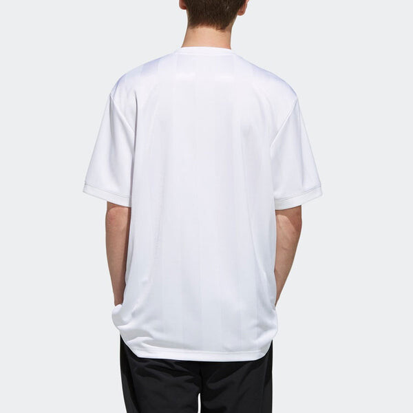 Футболка men's neo logo printing sports round neck short sleeve white t-shirt Adidas, белый — фото 4