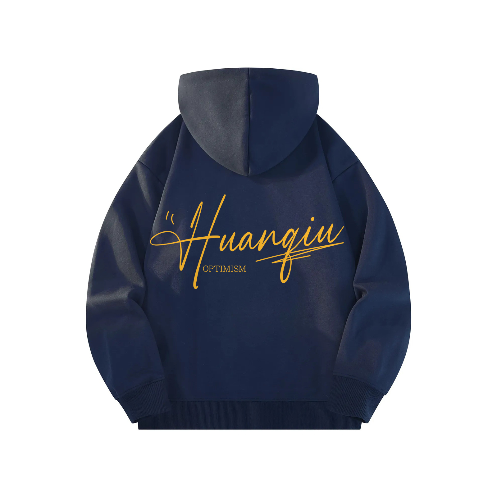

Толстовка Unisex Hooded Moderate Heavyweight HUANQIU, темно-синий (желтый)[fleece-lined]