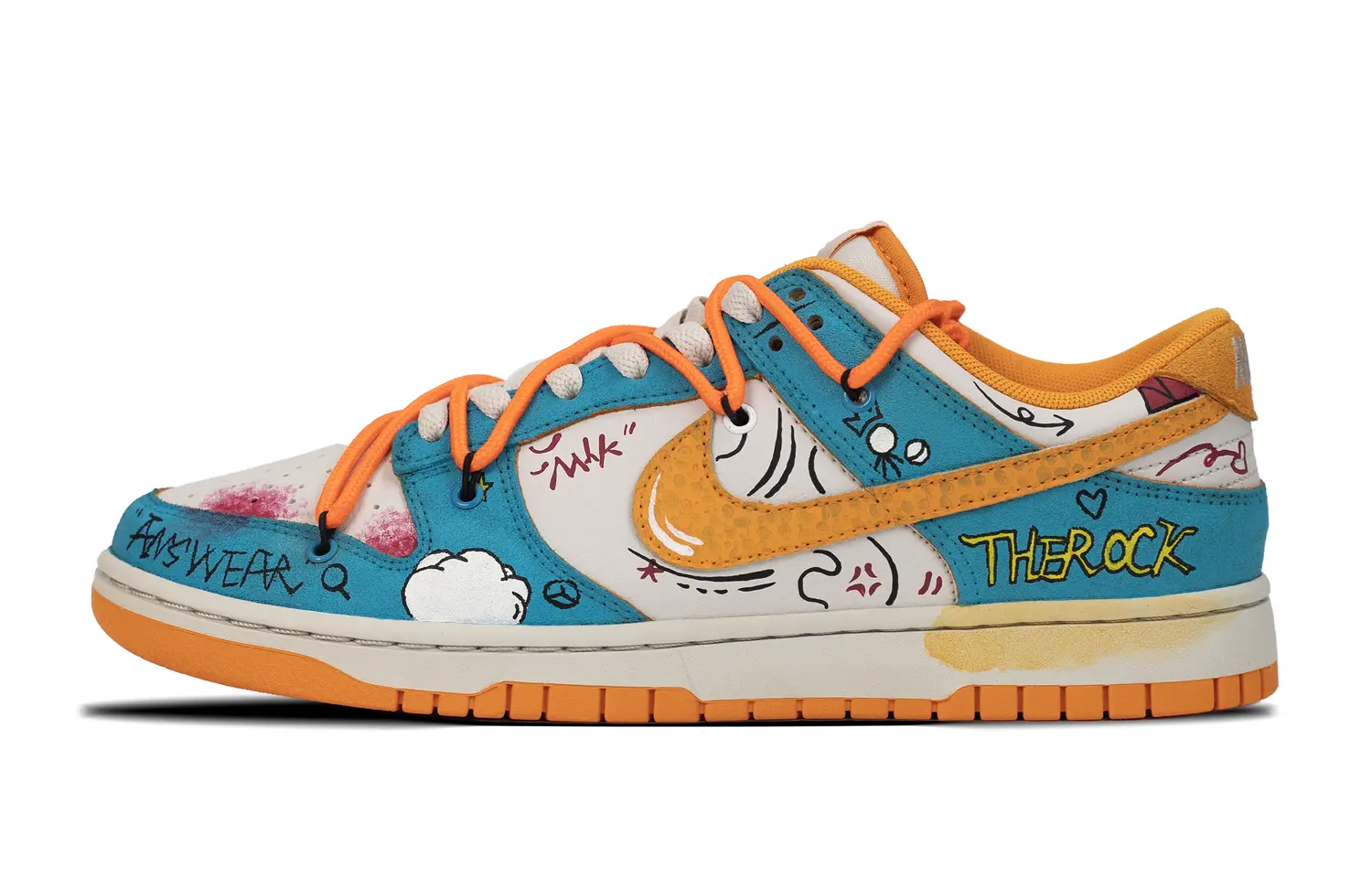 

Кроссовки Nike Dunk Skateboard Shoes Men Low-Top Blue Orange