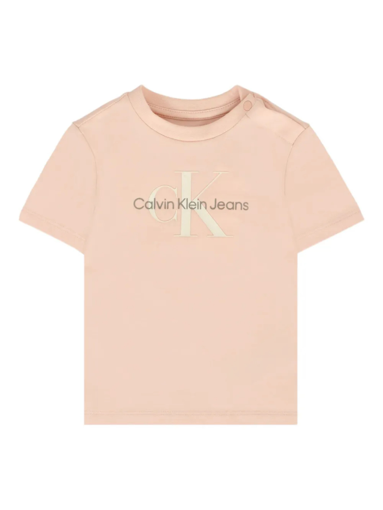 

Футболка с вышитым логотипом Calvin Klein Kids, розовый