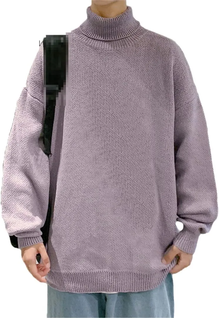 

Свитер Hamthuit с высоким воротником, мужской, свободный, вязаный