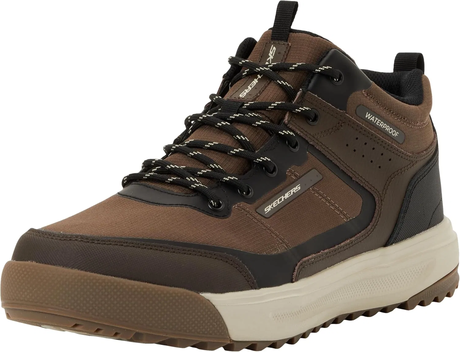 Мужские кроссовки Skechers Urban Street Hiker, Brown Leather Textile Trim