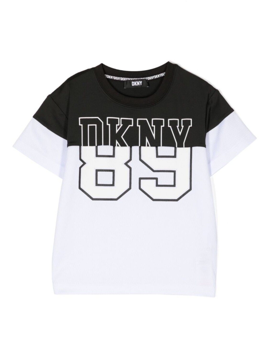 

Dkny Kids футболка в стиле колор-блок с логотипом, черный