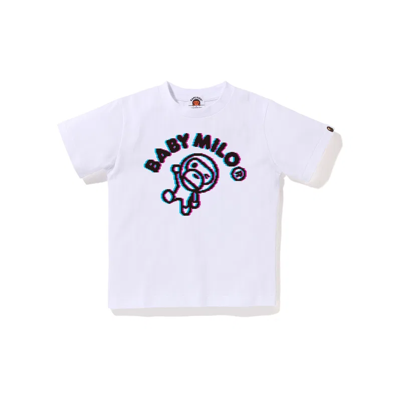 Футболка детская с принтом A Bathing Ape белая