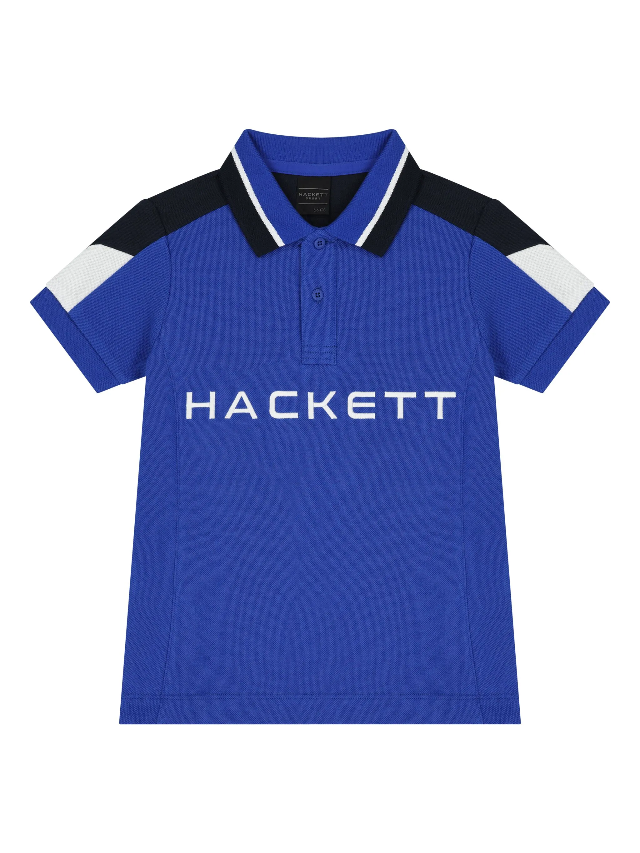 

Рубашка поло с вышитым логотипом Hackett Kids, синий