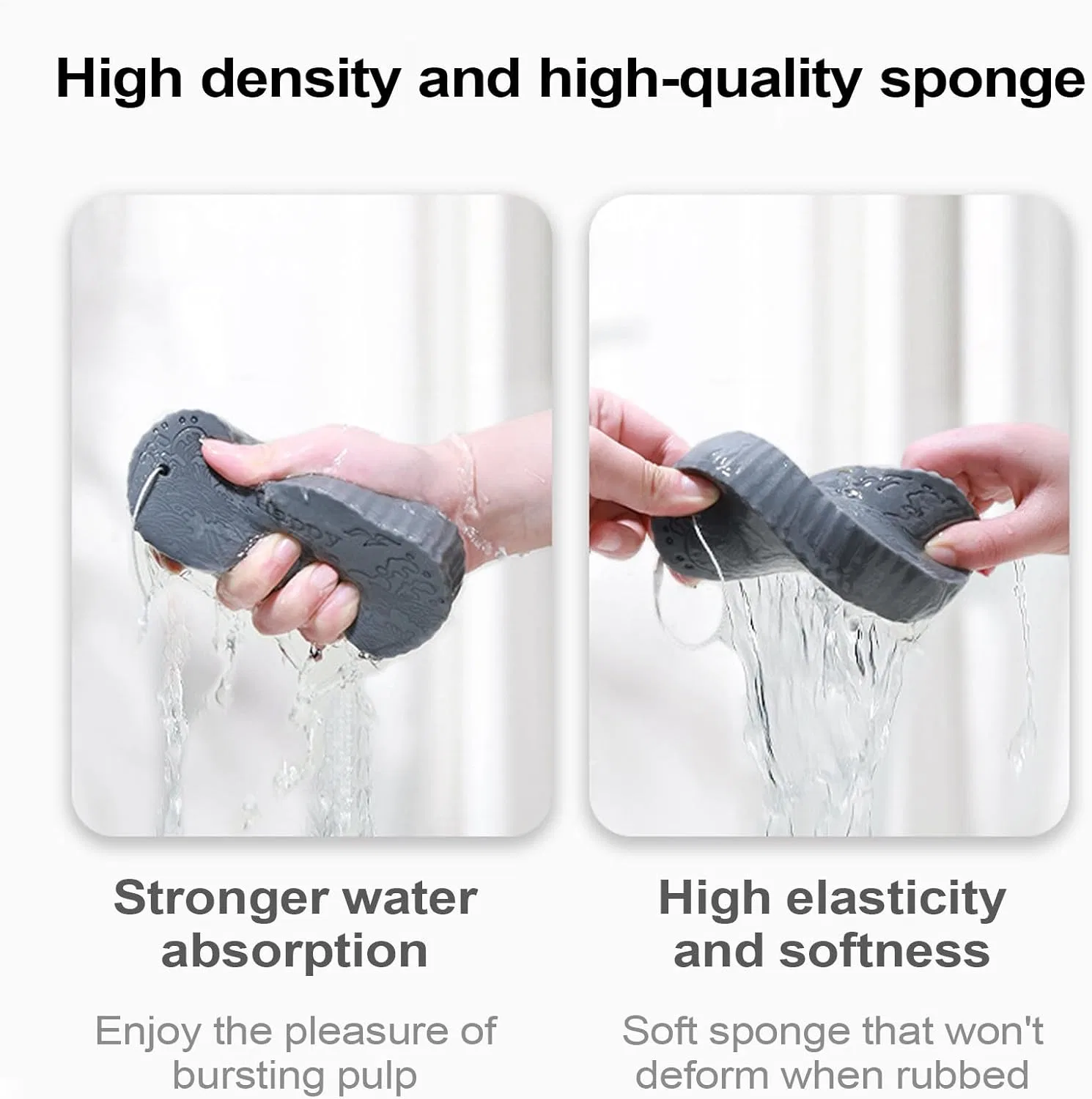 Мочалка для тела Bath Sponge с отшелушивающим эффектом, No Brand, 1 шт, 24 г — фото 2