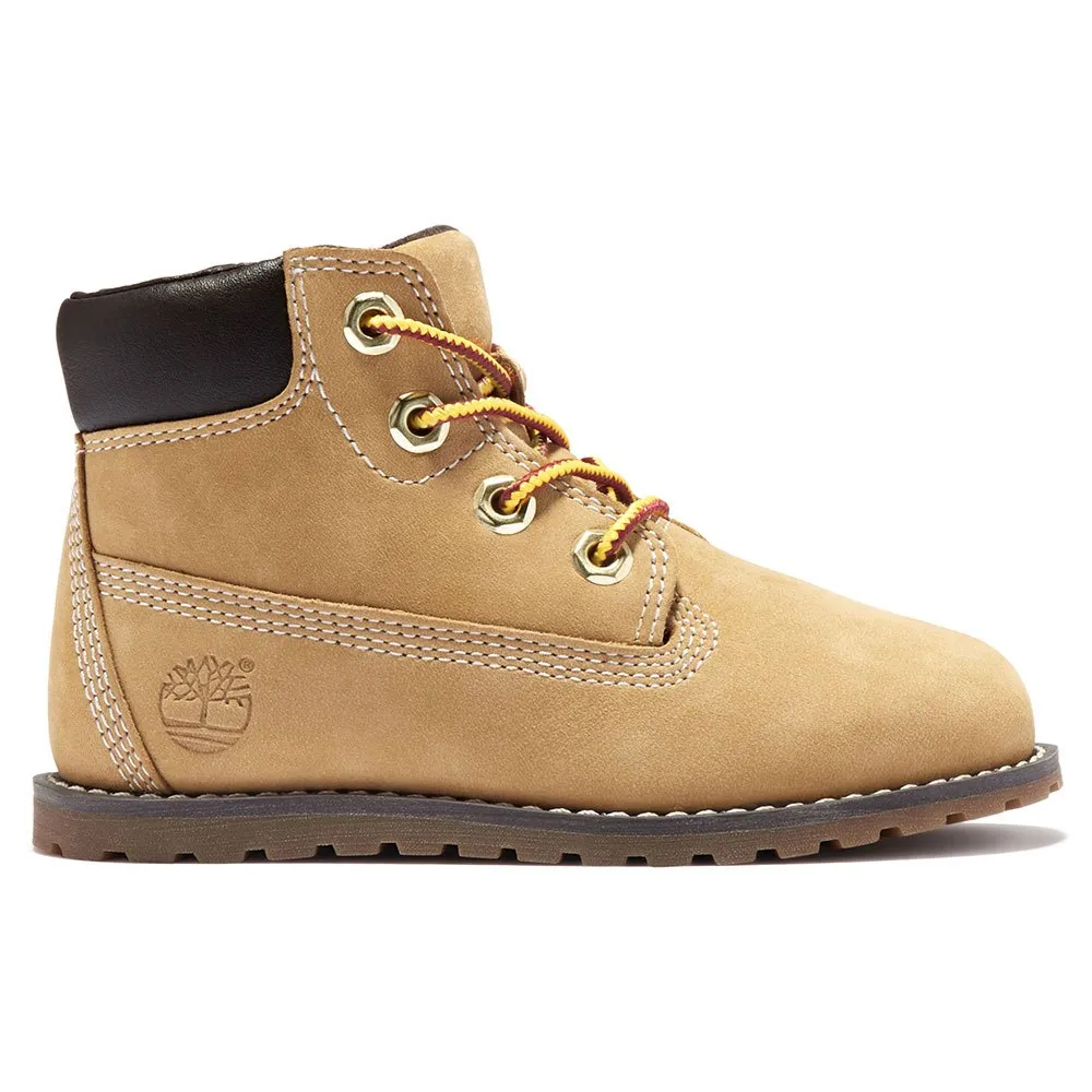 Детские ботинки Timberland Pokey Pine кожаные с боковой молнией, светло-коричневый — фото 3