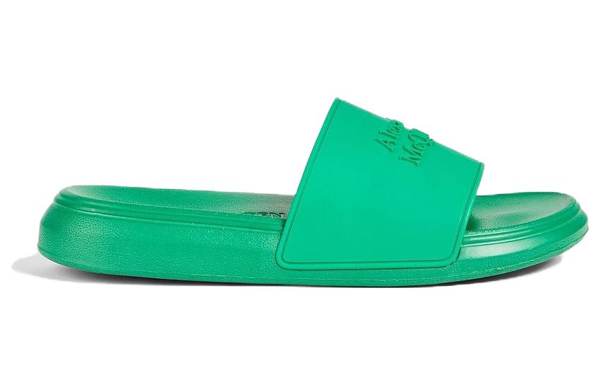 Тапочки (WMNS) Alexander McQueen Embossed Rubber Slides 'Green' 666983W4QS03115, зеленый — фото 3