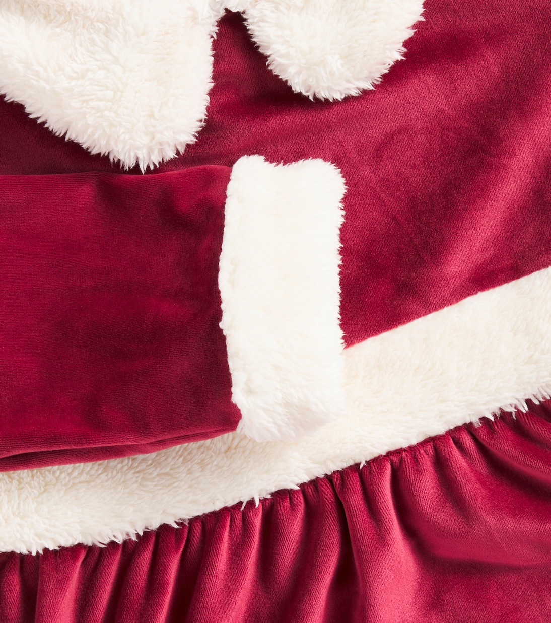 Бархатное платье с отделкой из искусственного меха Konges Sløjd, Red Dahlia — фото 3