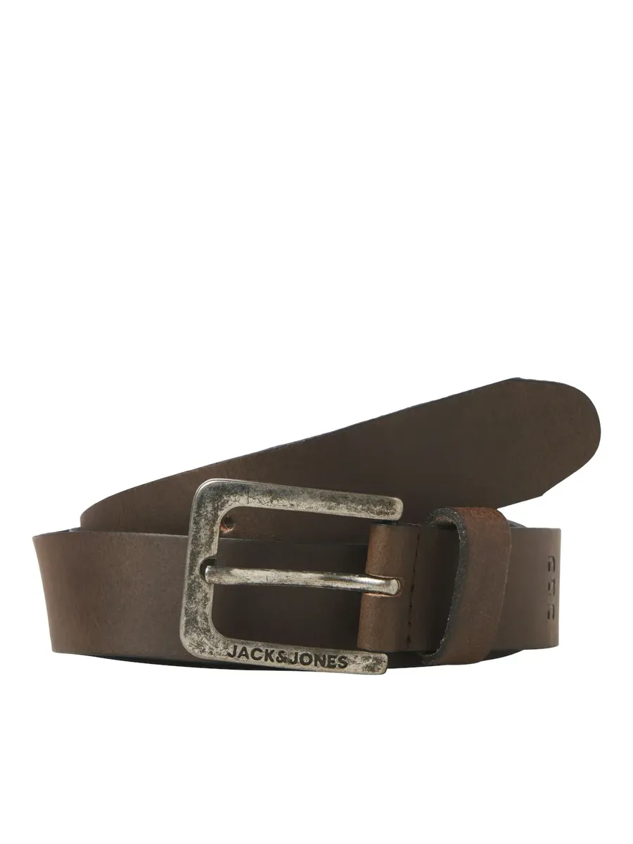 

Кожаный ремень Jack & Jones "JACMARRAKECH LEATHER BELT", цвет Brown Stone