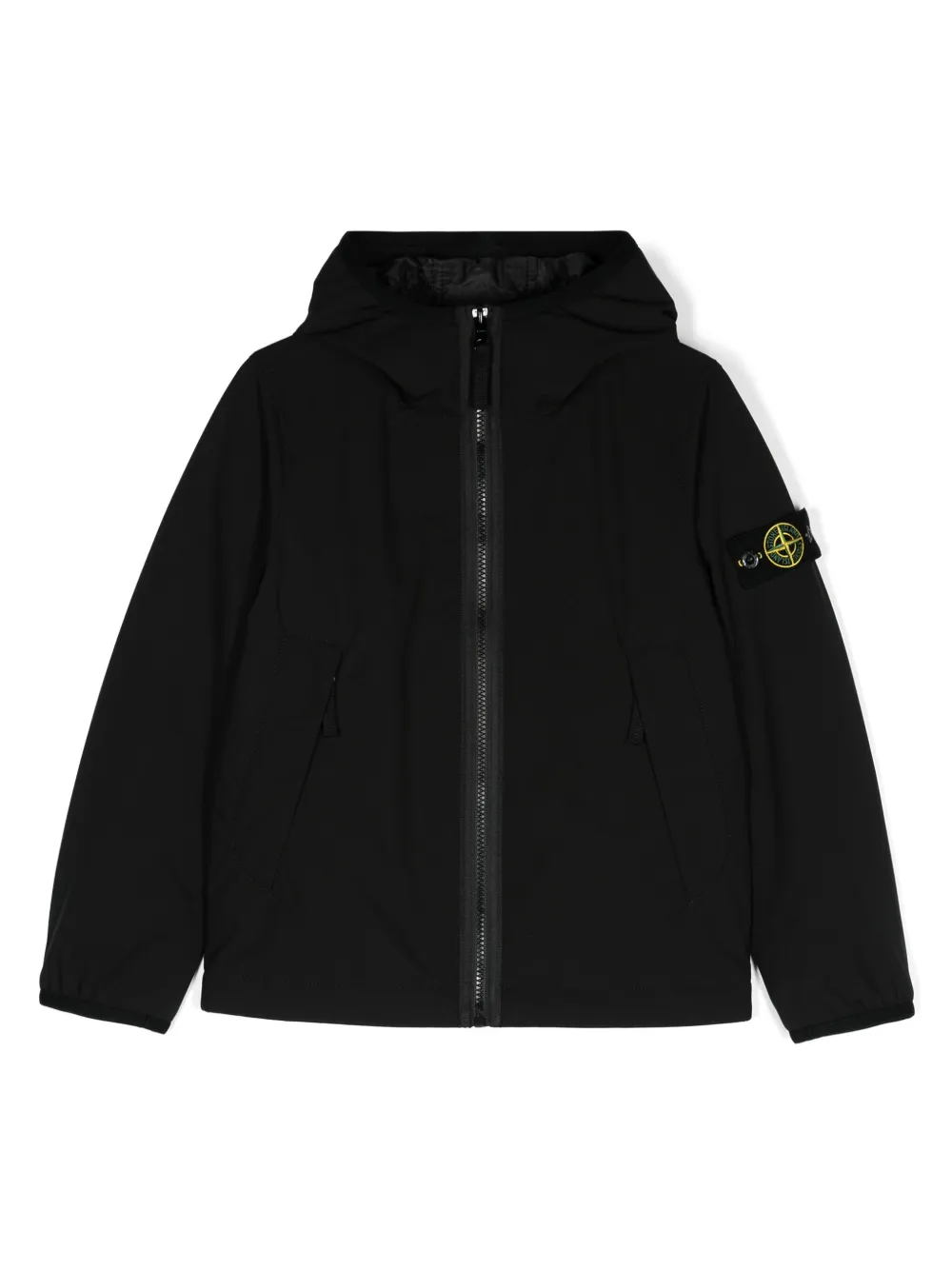 

Куртка с капюшоном и нашивкой Compass Stone Island Junior, черный