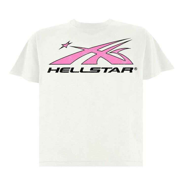 

Футболка Hellstar Sport Logo T-Shirt, цвет White/Pink