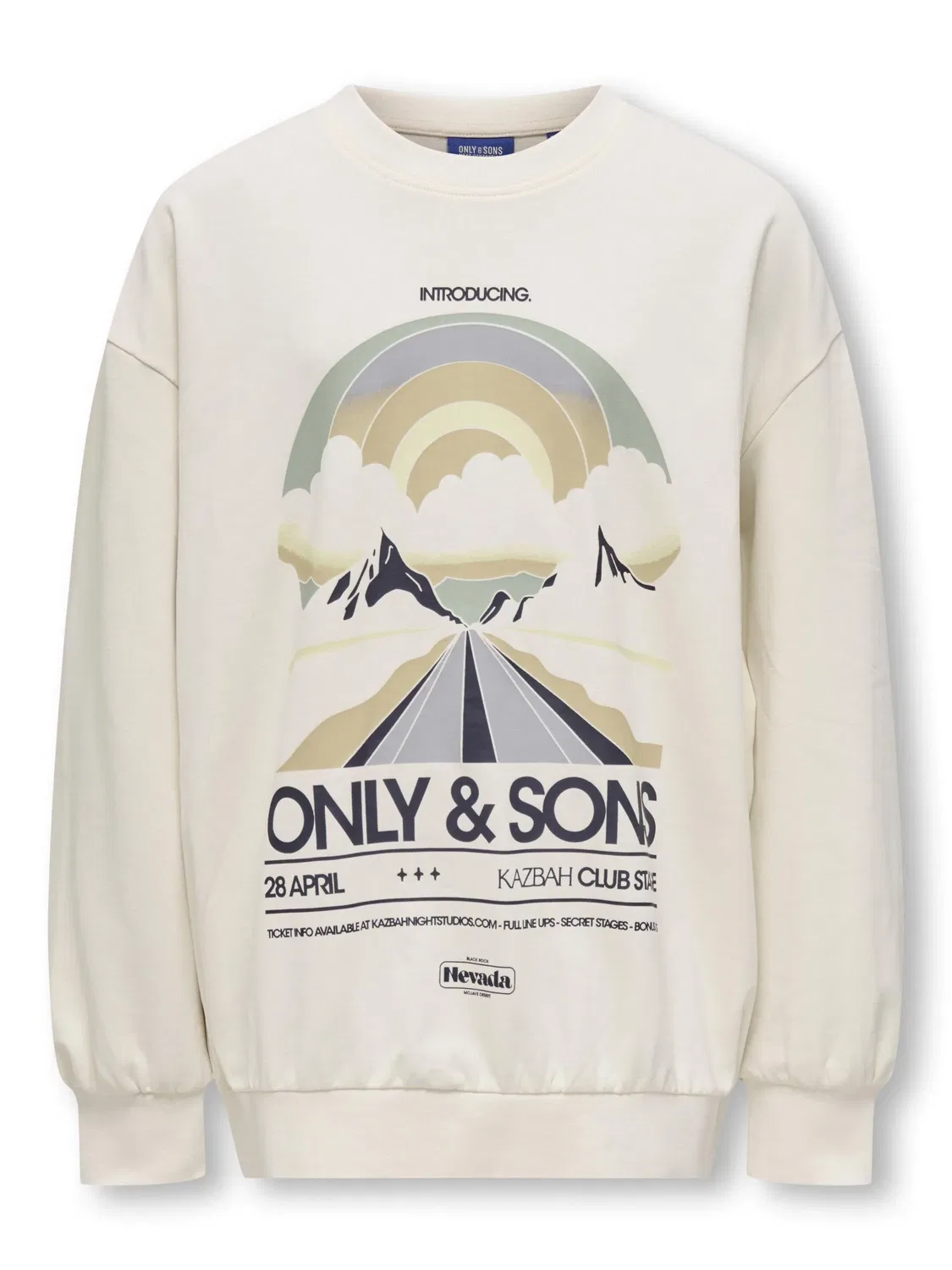 Свитшот хлопковый ONLY & SONS Junior, тофу