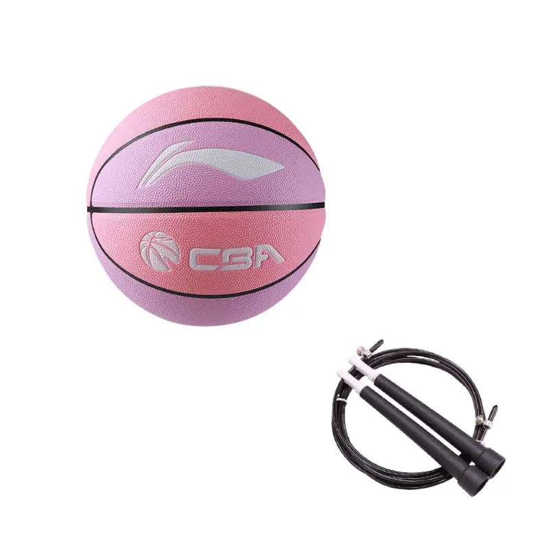 

LINING Баскетбольный мяч PU, фиолетово-розовый, размер 7, тренировочный