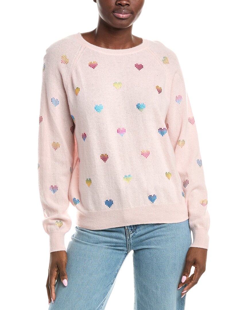 

Бродье Кашемир Фойл Харт Мини кашемировый свитер Brodie Cashmere, розовый