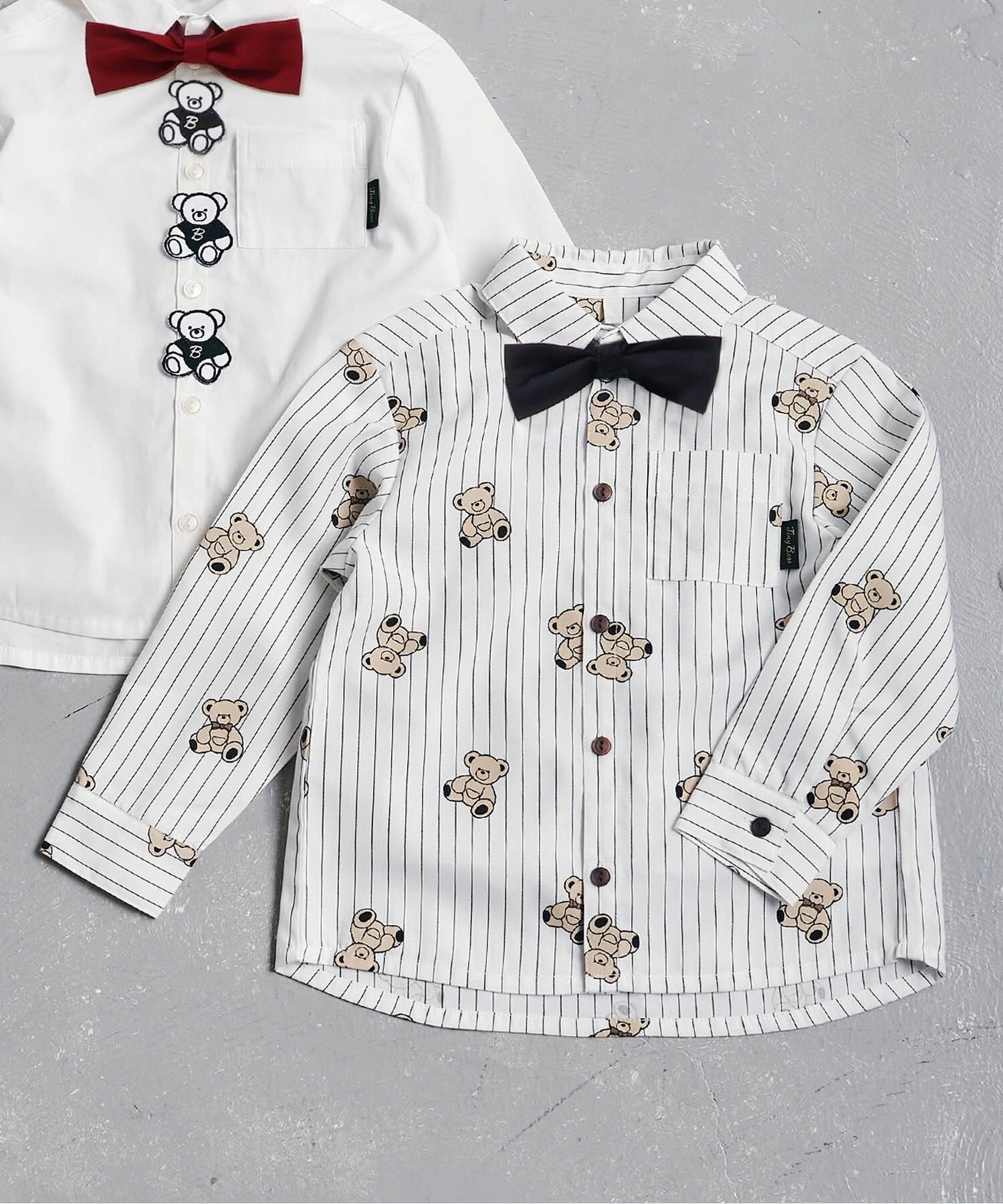 Крошечная медвежонок формальная рубашка Apres les cours, Striped pattern