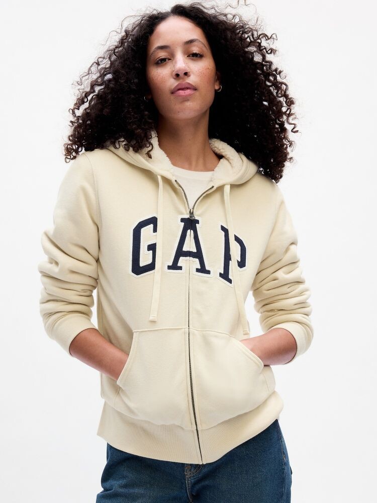 

Утепленная толстовка с логотипом Gap, бежевый