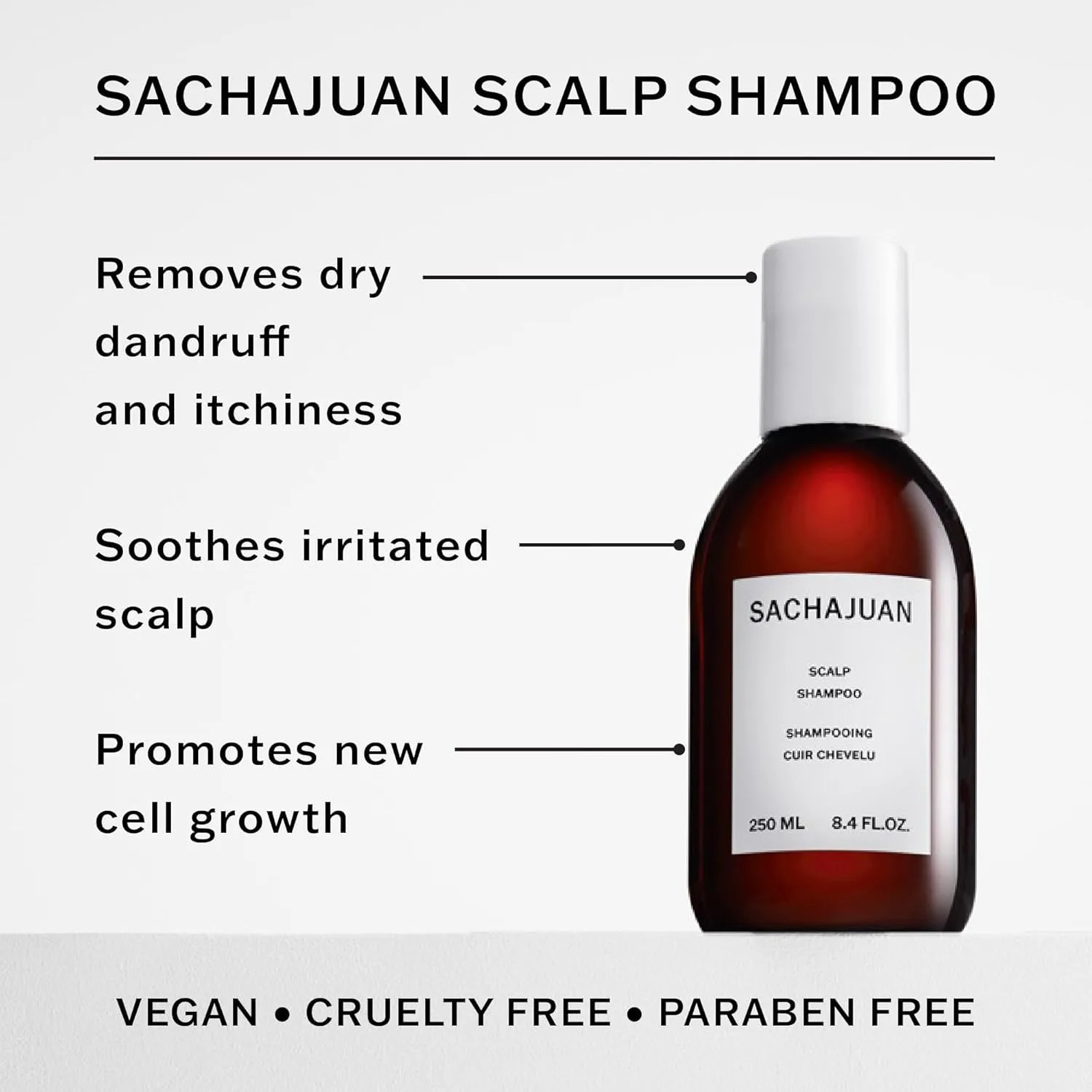 SACHAJUAN шампунь для кожи головы и увлажняющий кондиционер дуэт | Ocean Silk Technology с розмарином и аргановым маслом | увлажняет сухие ломкие волосы и успокаивает зуд кожи головы | веганский и без парабенов | набор из 2 шт (250 мл) — фото 2