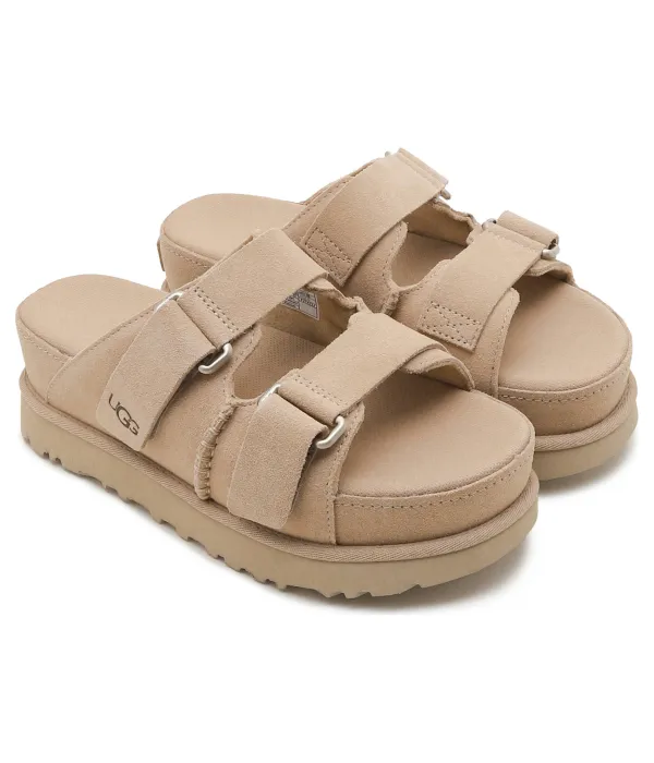 Тапочки из кожи Goldenstar Hi Slide Ugg, бежевый — фото 3