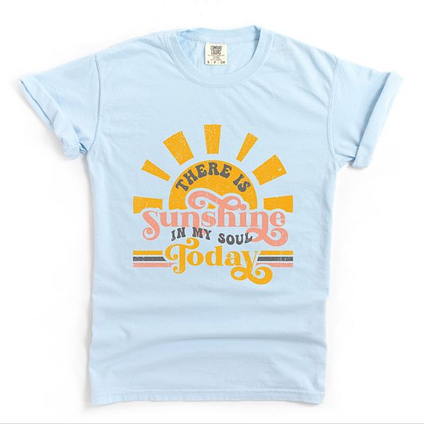 

Футболка с эффектом поношенности There is sunshine in my soul today Simply Sage Market, Chambray