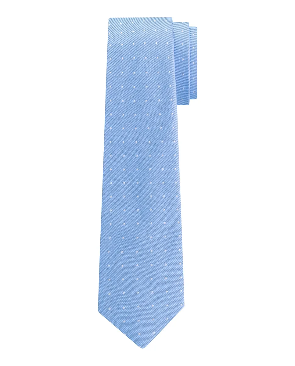 

Мужской галстук из шелка с узором в горошек Calvin Klein, синий