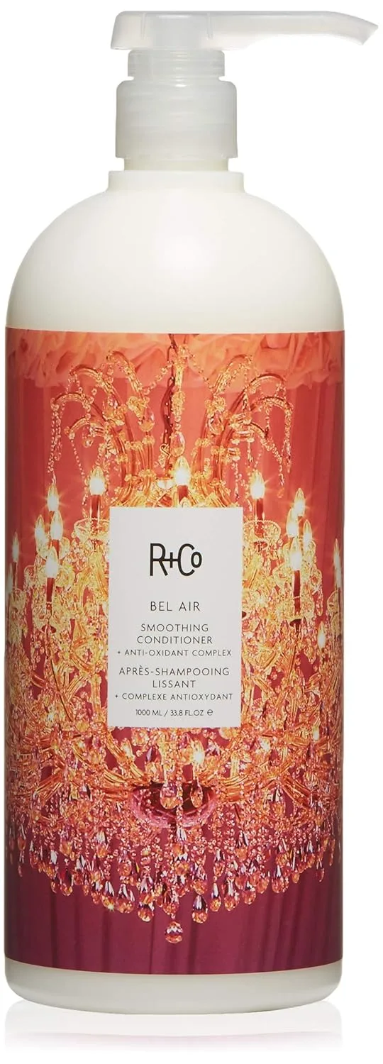 R+Co Bel Air Smoothing Conditioner - антиоксидантный комплекс для гладких волос без пушистости для всех типов волос - защита от ультрафиолета, блеск и увлажнение - без сульфатов, веганский и cruelty-free 1000 мл (1 шт.)