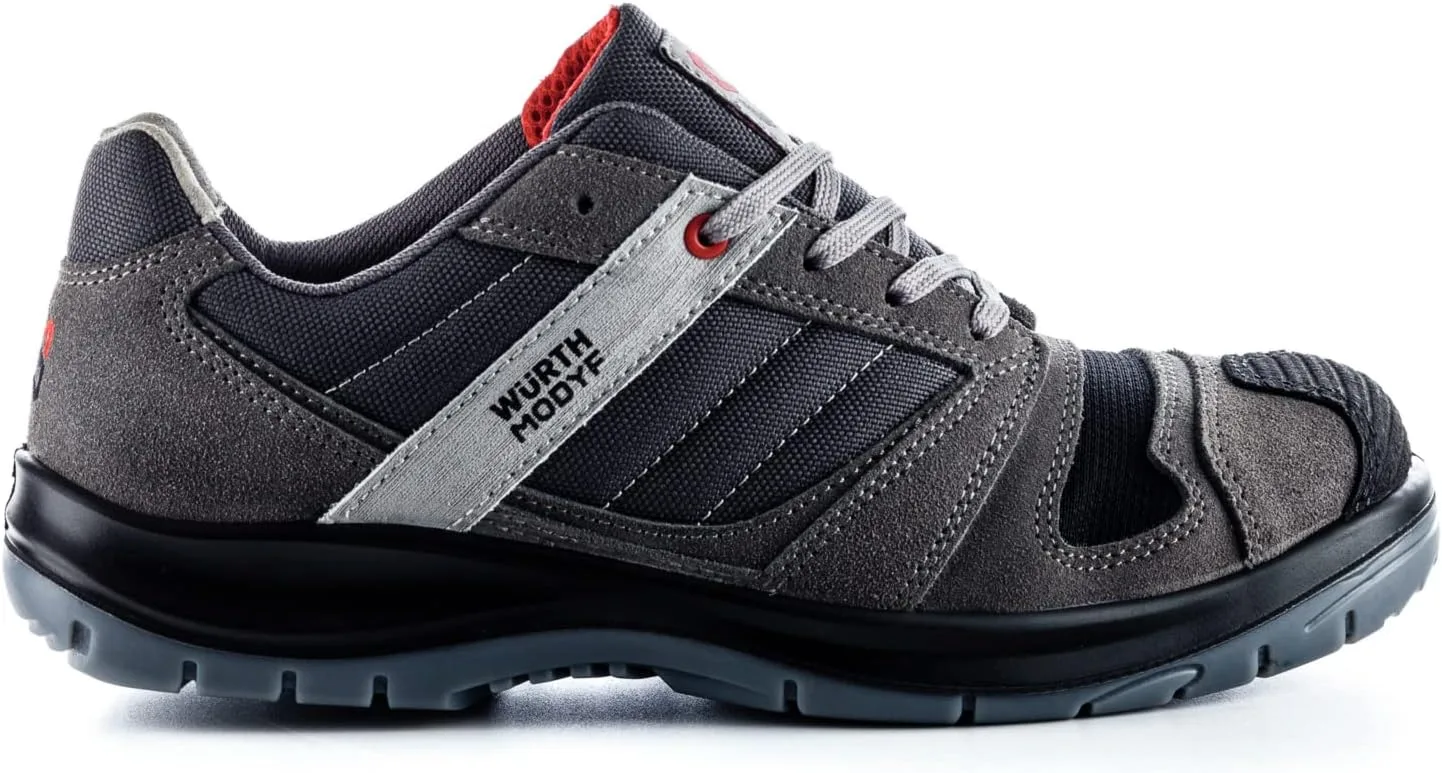 Рабочие кроссовки WURTH MODYF S3 SRC Stretch X серого цвета - для мужчин и женщин - без металлических деталей и водоотталкивающие - размеры 36-48 — фото 4