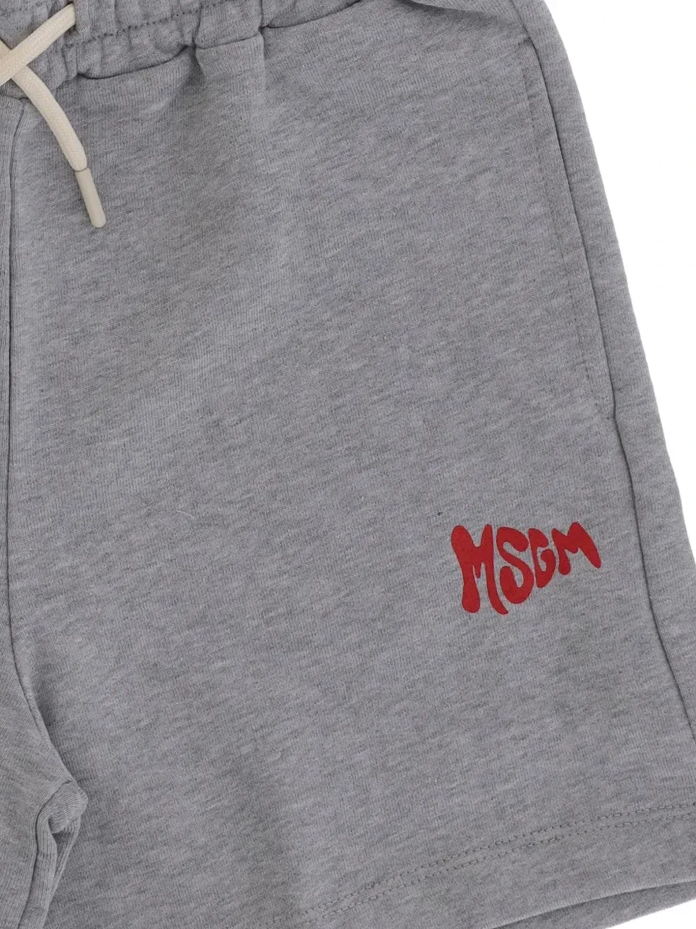 Шорты на кулиске с логотипом Msgm Kids, серый — фото 3
