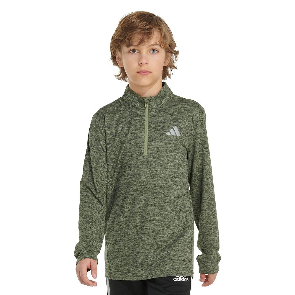 

Пуловер adidas All Sport с молнией в четверть для мальчиков 8–20 лет Adidas, цвет Tent Green Melange