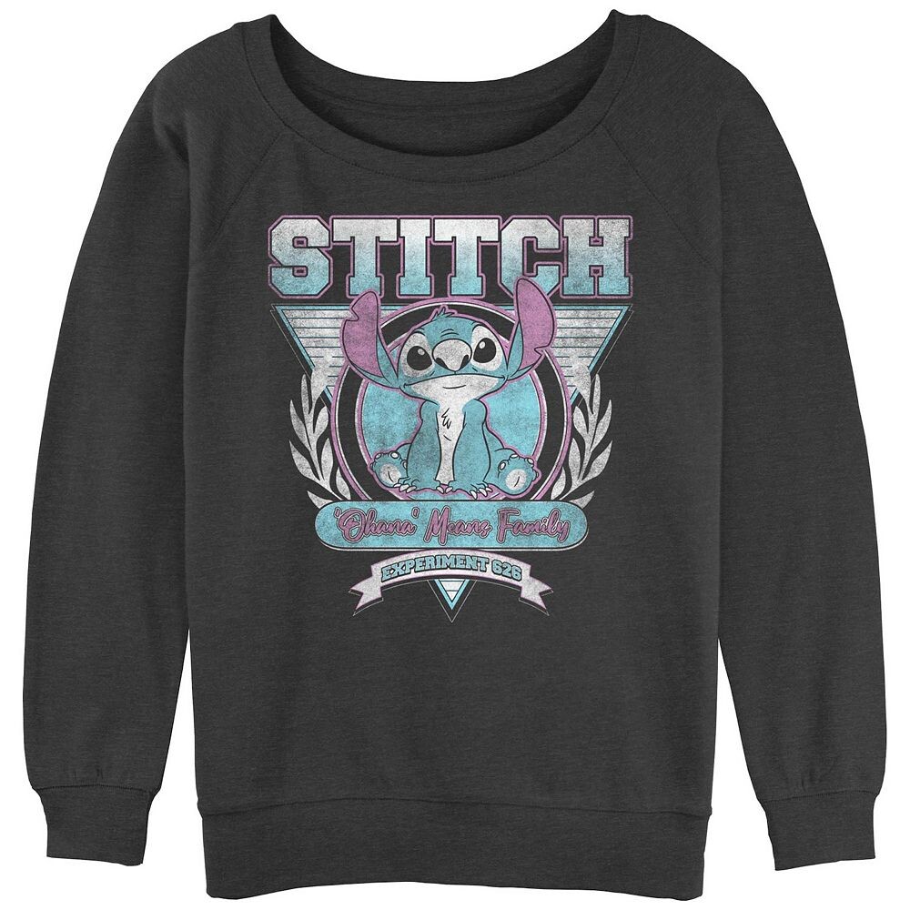 

Пуловер с рисунком Disney's Lilo & Stitch Ohana Means Family Stitch Crest Juniors, цвет Charcoal Heather