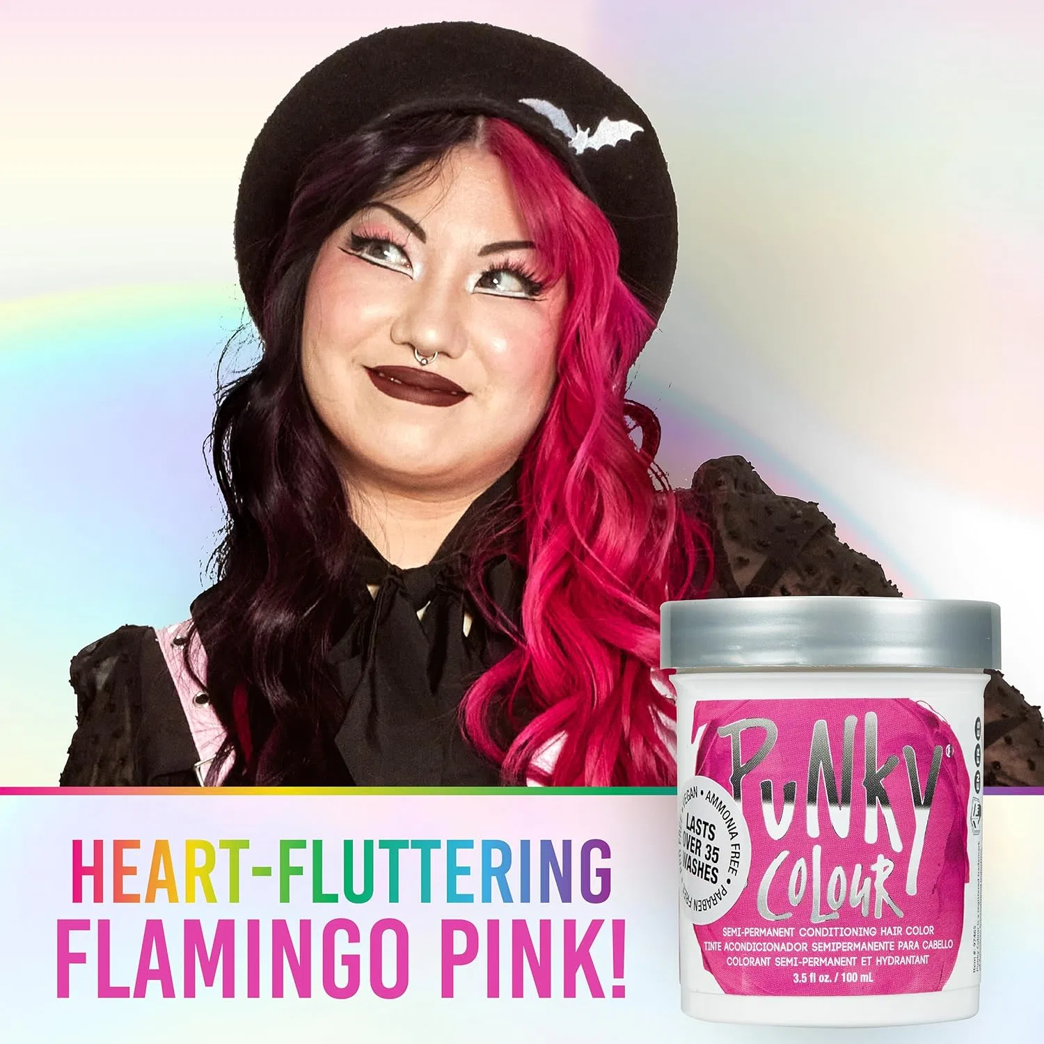 Полуперманентная краска-кондиционер для волос «Punky Color» Flamingo Pink от JEROME RUSSELL Punky, Flamingo Pink — фото 3