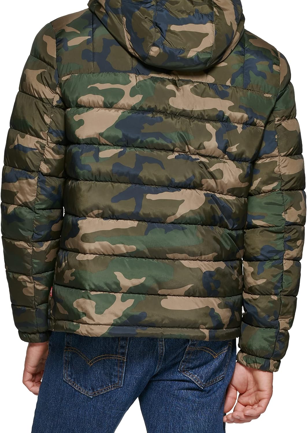 Мужская стеганая куртка Levi's с капюшоном на подкладке из шерпы, Camouflage — фото 2