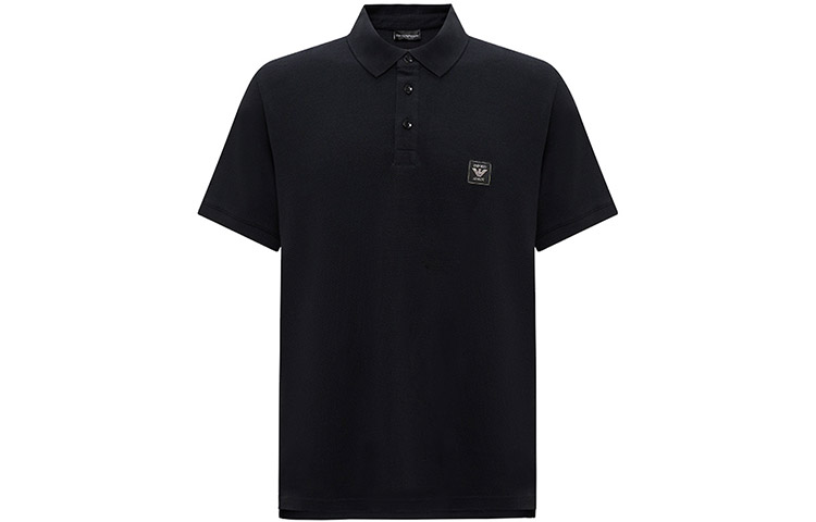 

EMPORIO ARMANI Мужская черная поло SS24, Черный, EMPORIO ARMANI Мужская черная поло SS24