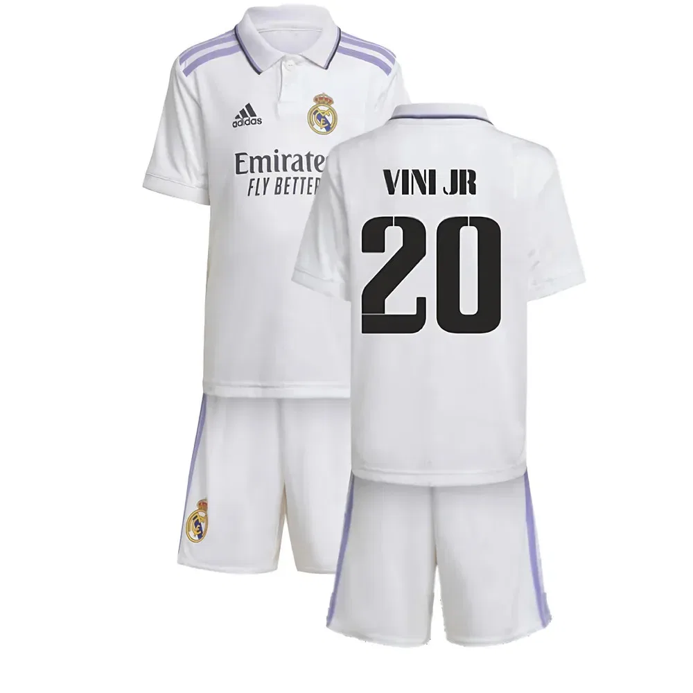 Детский футбольный комплект Real Madrid Vini Jr 20, белый
