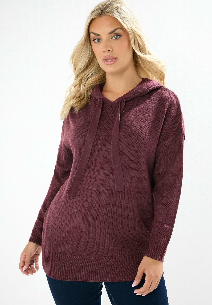 

Худи Yours Clothing Hoodie, Burgundy/Dark Red