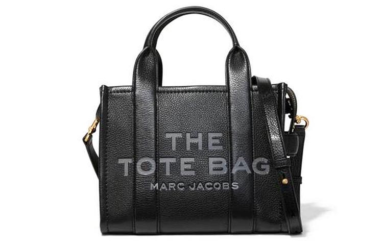 

MARC JACOBS Миниатюрная дорожная кожаная сумка тоут черная