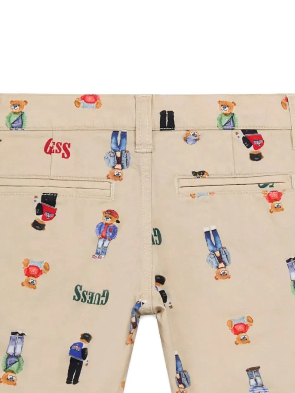 Шорты с медвежьим принтом Guess Kids, нейтральный — фото 3