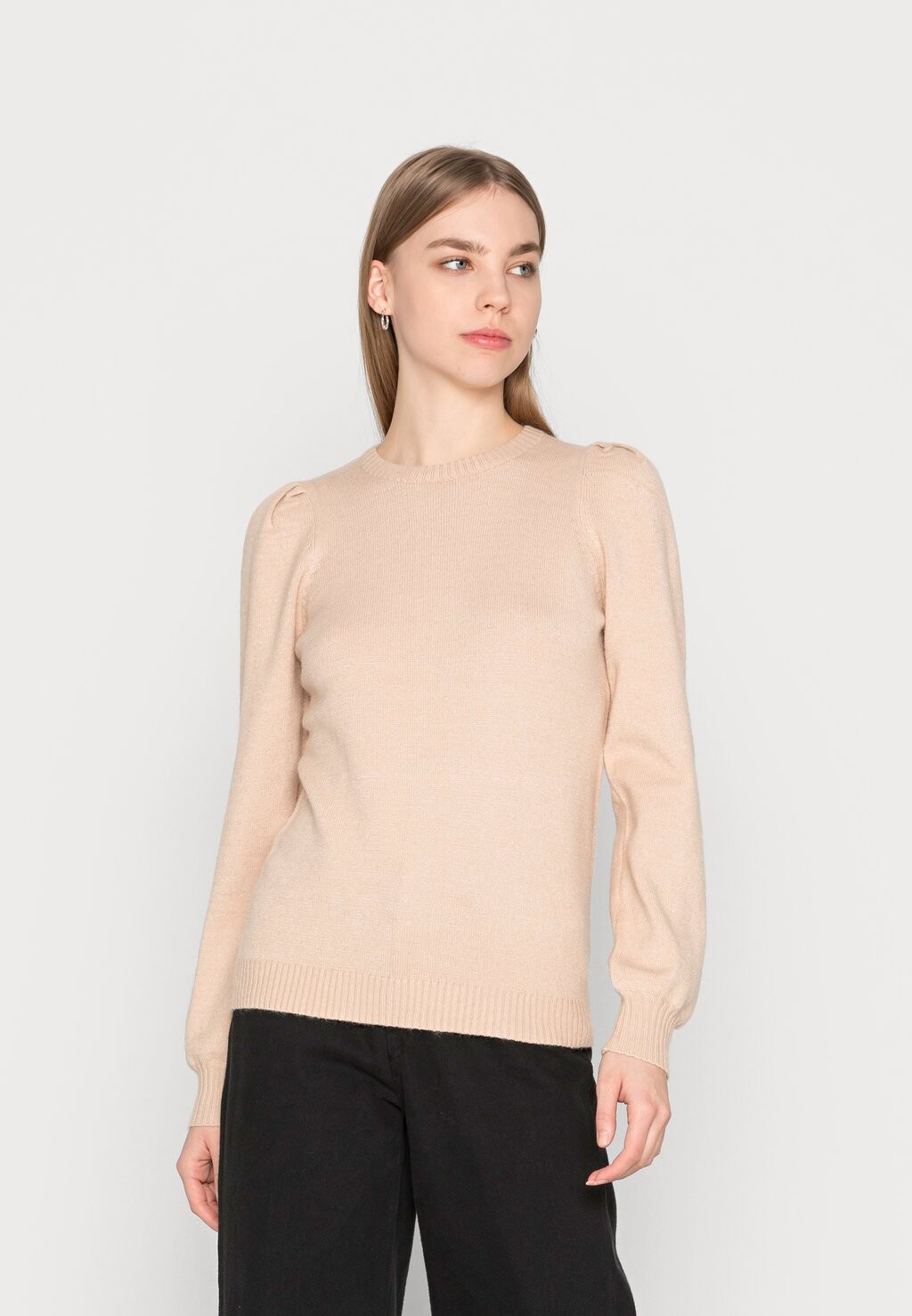 

Свитер BYMILO PUFF JUMPER b.young, цементный меланж