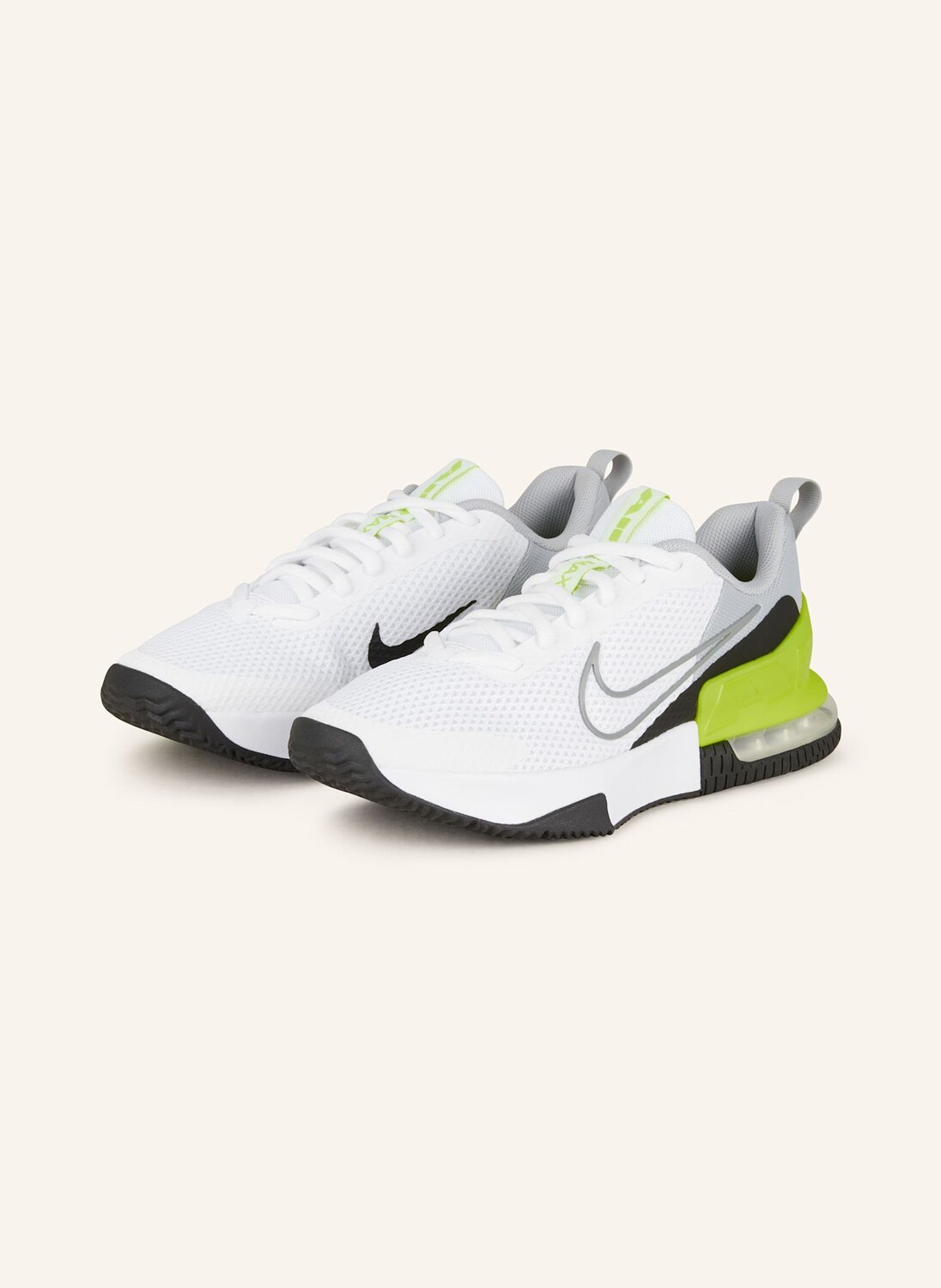 

Кроссовки для фитнеса air max alpha trainer 6 Nike, белый/неоновый зеленый/серый
