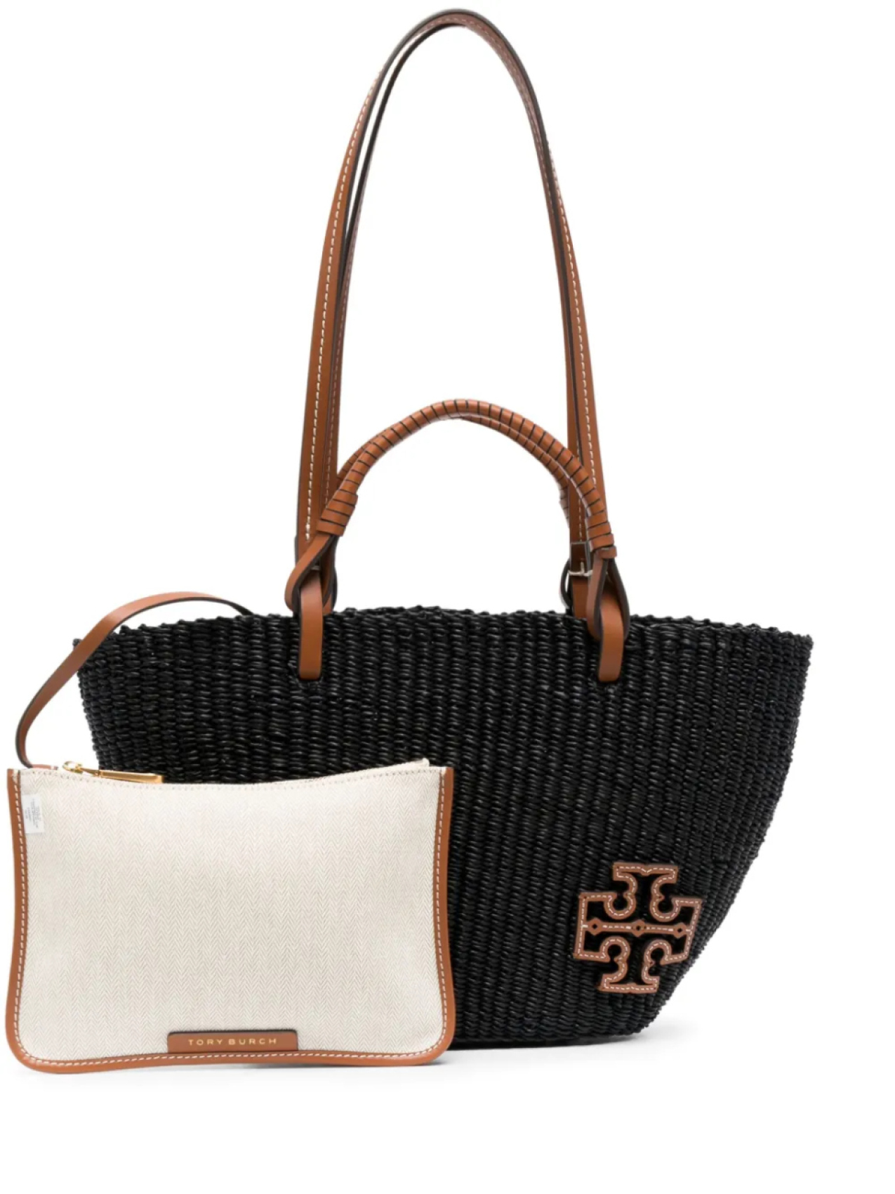 

Tory Burch сумка-тоут Ella из рафии, черный