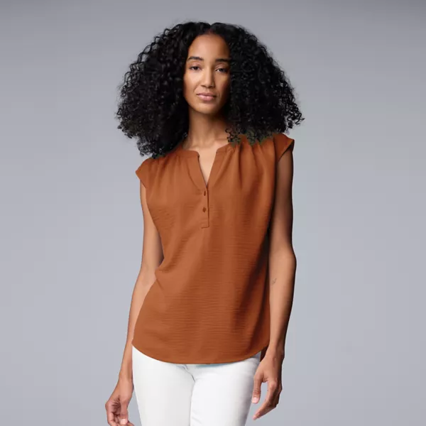 

Женский топ-доска-поповер Simply Vera Vera Wang, цвет leather brown