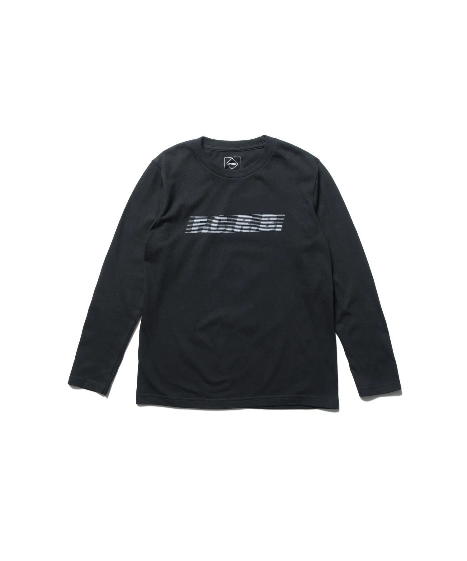 Детская футболка с длинным рукавом F.C.Real Bristol EFFECT LINE LOGO чёрная