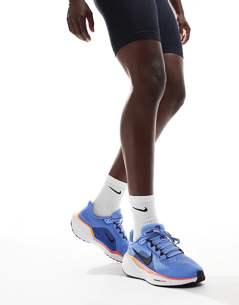Кроссовки Air Zoom Pegasus 41 синего и оранжевого цветов Nike Running