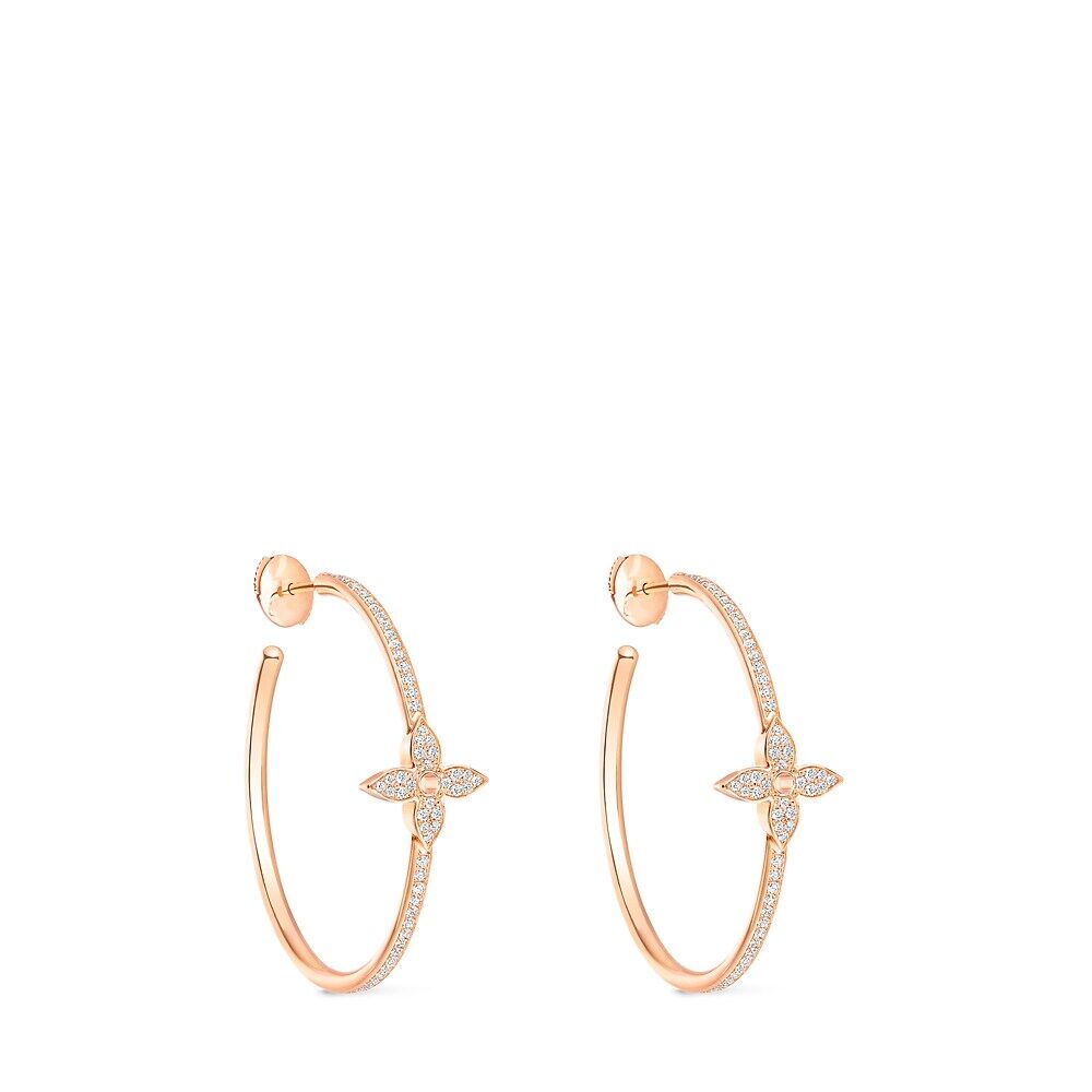 

Серьги-кольца Idylle Blossom, розовое золото и бриллианты Louis Vuitton, розовый