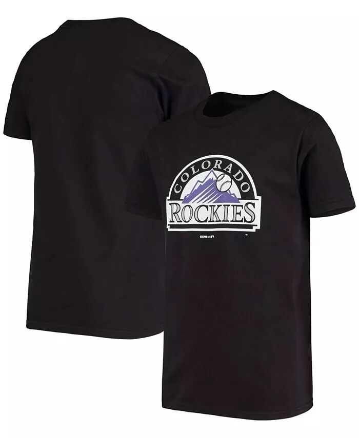 

Футболка с логотипом основной команды Big Boys and Girls Black Colorado Rockies Outerstuff