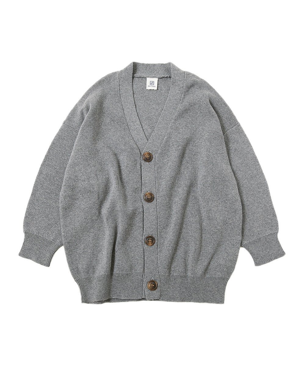 100% хлопок, моющийся, свободный кардиган из хлопка, модель 2025AW Devirock, beige — фото 4