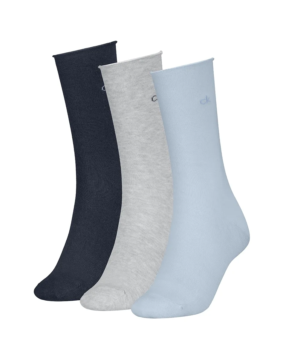 

Классические женские носки (упаковка из 3 штук) Calvin Klein, светло-голубой