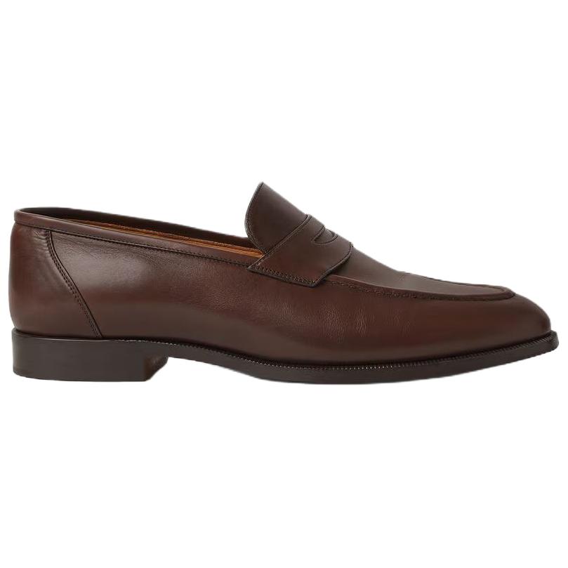 Loro Piana Лоферы Sergio для мужчин, коричневые — фото 3